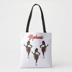 Braided Dancer Personalized Tote ( Red) Bag