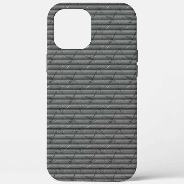 Braided grey with small stripes and pixelated Case-Mate iPhone case (Back)