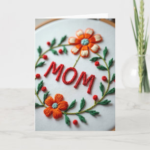 Braided Mum Floral Mothers Day Card