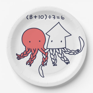 [Braided octopus and squid] Octopus and squid in b Paper Plate
