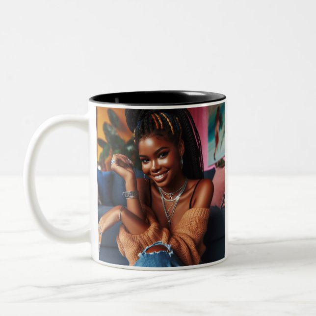 "Braids & Bliss" Mug (Left)