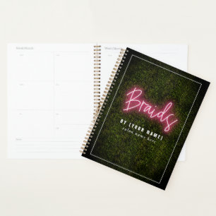 Braids Hair Salon Neon Boxwood Cosmetologist  Planner