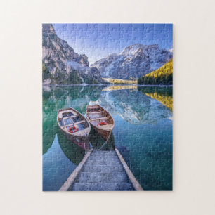 Braies Lake Dolomite Alps, Italy Jigsaw Puzzle