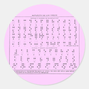 Braille Alphabet Sticker
