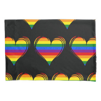 Braille "Love Is Love" Rainbow Heart      Pillowcase