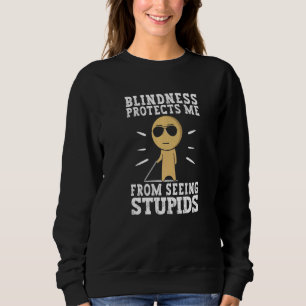 Braille reader blindness awareness blind people Pr Sweatshirt