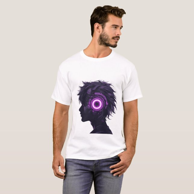 Brain AFK – Minimal Tech Concept Design T-Shirt (Front Full)
