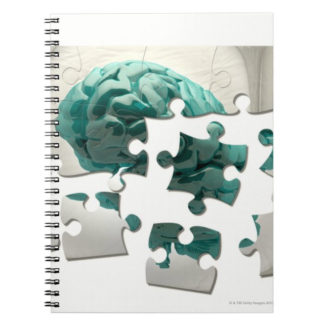 Brain analysis, conceptual computer artwork. spiral notebook (Front)