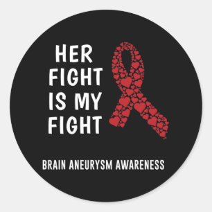 brain aneurysm Awareness 11 Classic Round Sticker