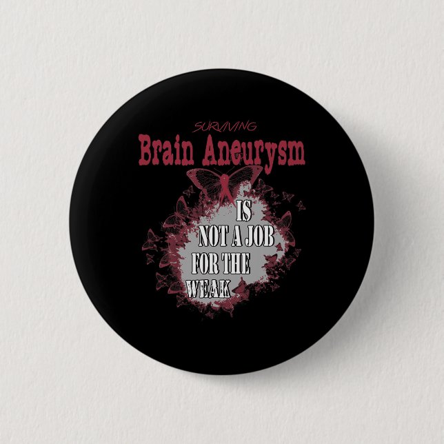 Brain Aneurysm Awareness 1 6 Cm Round Badge (Front)
