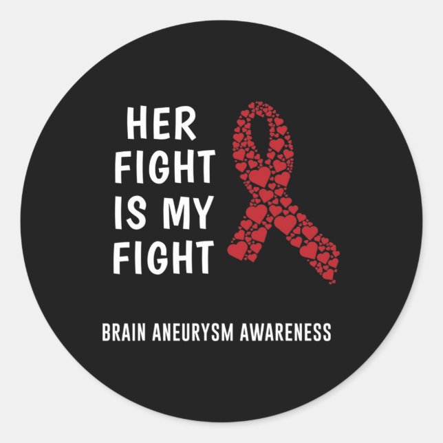 Brain Aneurysm Awareness 5 Classic Round Sticker (Front)