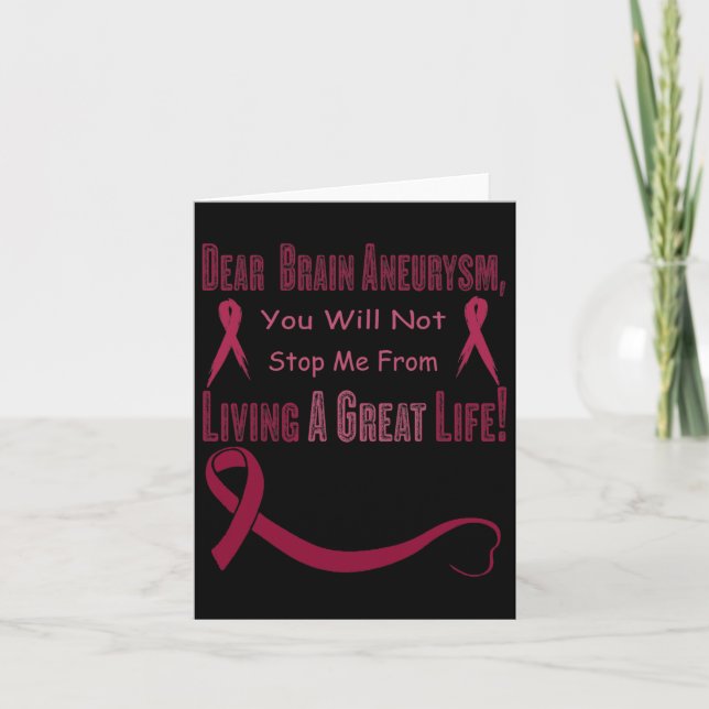 Brain Aneurysm Awareness 7  Card (Front)