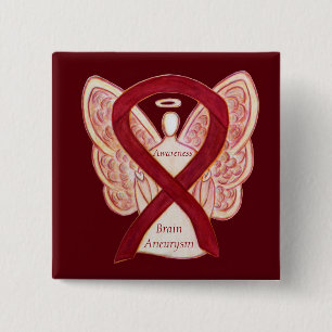 Brain Aneurysm Awareness Angel Ribbon Art Pin