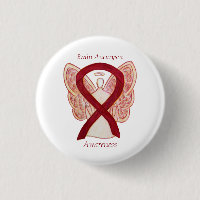 Brain Aneurysm Awareness Angel Ribbon Art Pin