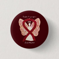 Brain Aneurysm Awareness Angel Ribbon Art Pin