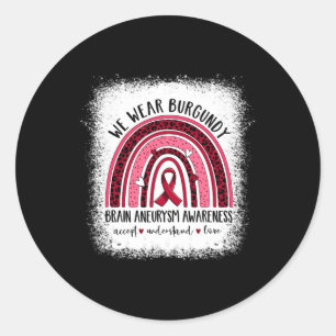 Brain Aneurysm Awareness Apparel Awesome Tee  Classic Round Sticker
