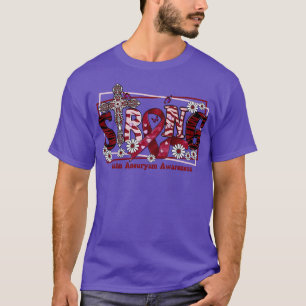 Brain Aneurysm Awareness Awareness cross ribbon St T-Shirt