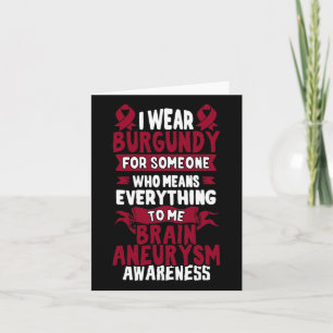 Brain Aneurysm Awareness - Burgundy Ribbon Card