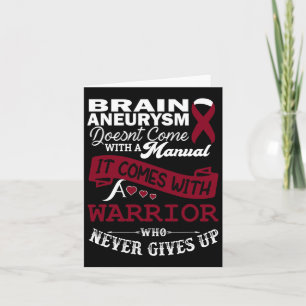 Brain Aneurysm Awareness Burgundy Ribbon Warrior S Card