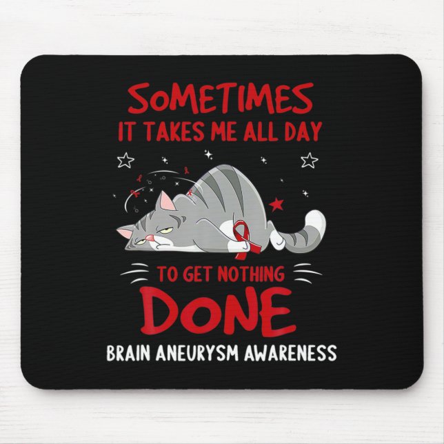 Brain Aneurysm Awareness Elephant 1 Mouse Pad (Front)