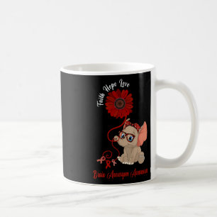Brain Aneurysm Awareness Elephant Faith Hope Love Coffee Mug