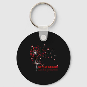 Brain Aneurysm Awareness Faith Hope Love Dandelion Key Ring