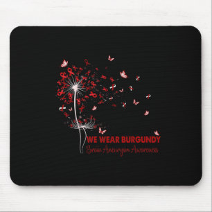 Brain Aneurysm Awareness Faith Hope Love Dandelion Mouse Pad