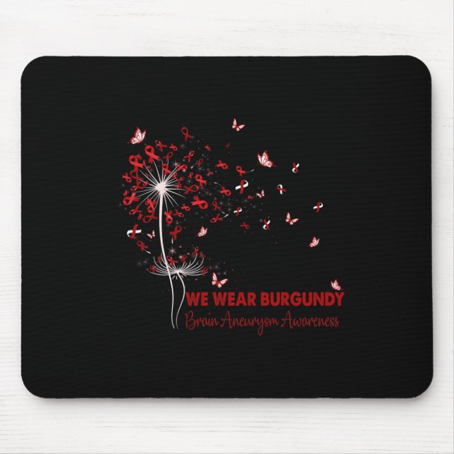Brain Aneurysm Awareness Faith Hope Love Dandelion Mouse Pad (Front)