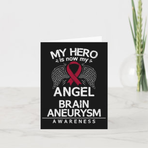 Brain Aneurysm Awareness Gift Burgundy Ribbon  Card