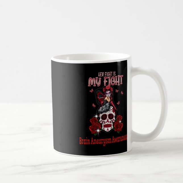 Brain Aneurysm Awareness Her Fight Is My Fight  Coffee Mug (Right)