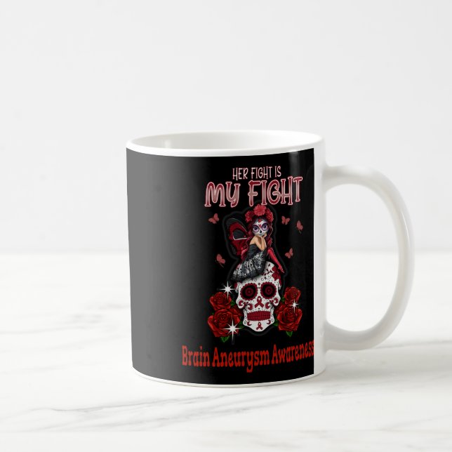 Brain Aneurysm Awareness Her Fight Is My Fight  Coffee Mug (Right)