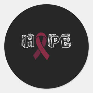 Brain Aneurysm Awareness Hope Classic Round Sticker