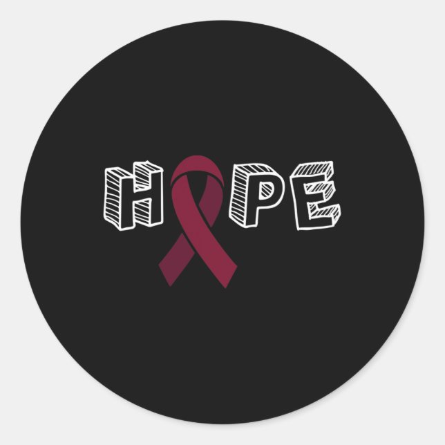 Brain Aneurysm Awareness Hope  Classic Round Sticker (Front)