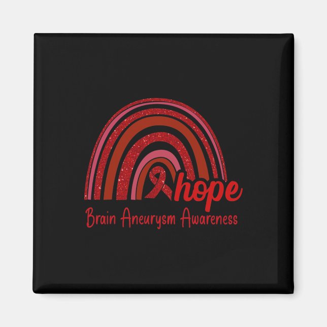 Brain Aneurysm Awareness Hope Rainbow  Magnet (Front)