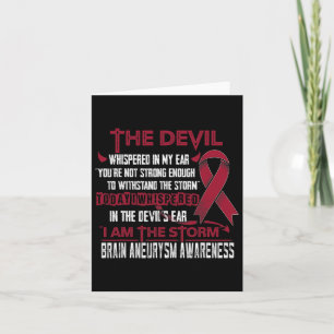 Brain Aneurysm Awareness I Am The Storm Devil  Card