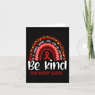 Brain Aneurysm Awareness Leopard Rainbow Choose Ki Card
