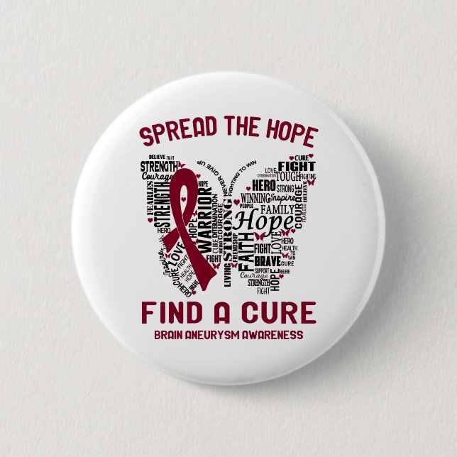 Brain Aneurysm Awareness Month Ribbon Gifts 6 Cm Round Badge (Front)