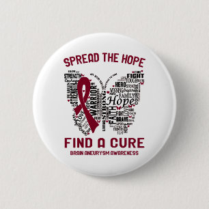 Brain Aneurysm Awareness Month Ribbon Gifts 6 Cm Round Badge