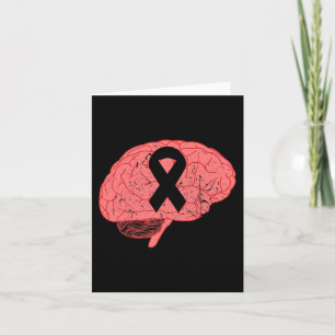Brain Aneurysm Awareness Month Ribbon With Words 1 Card