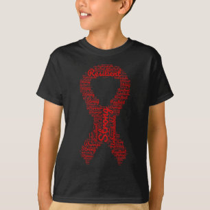 Brain Aneurysm Awareness Month Ribbon With Words  T-Shirt