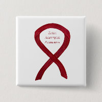 Brain Aneurysm Awareness Ribbon Custom Art Pin