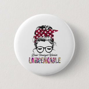 Brain Aneurysm Awareness Ribbon Support Gifts 6 Cm Round Badge