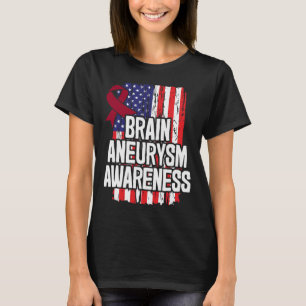 Brain Aneurysm Awareness Ribbon T-Shirt
