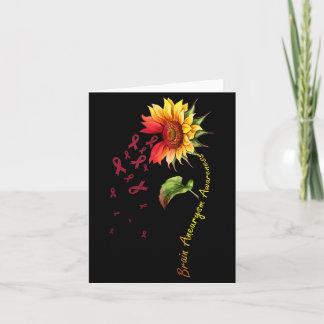 Brain Aneurysm Awareness Sunflower Survivor Design Card