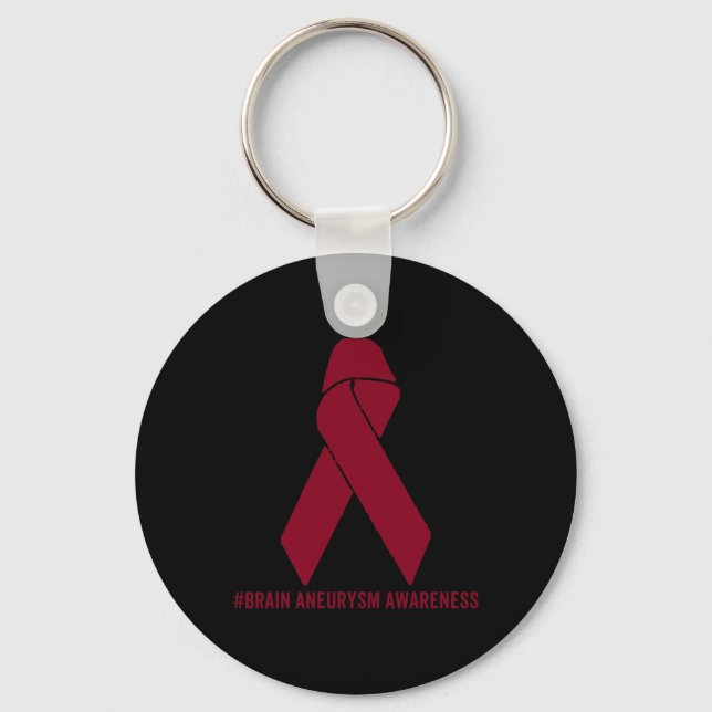 Brain Aneurysm Awareness  Survivor  Key Ring (Front)