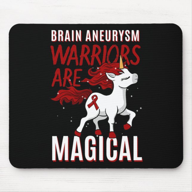 Brain Aneurysm Awareness Unicorn Supporter Intracr Mouse Pad (Front)