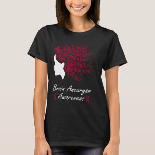 Brain Aneurysm Awareness - Women Butterflies Hair  T-Shirt