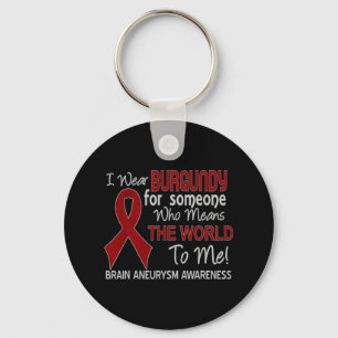 Brain Aneurysm  For Someone Who Means The World To Key Ring
