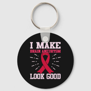 Brain Aneurysm Look Good Awareness Month Support G Key Ring