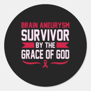 Brain Aneurysm Survivor Awareness Month Support Gr Classic Round Sticker